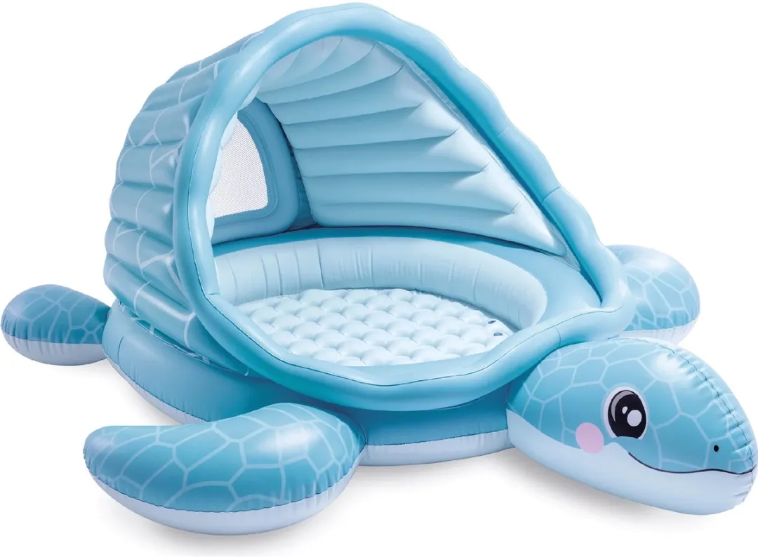 Intex Schildpad Opblaasbaar Kinderzwembad 2-in-1 218x206x97cm