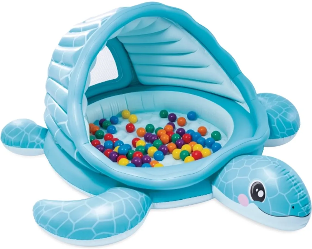 Intex Schildpad Opblaasbaar Kinderzwembad 2-in-1 218x206x97cm