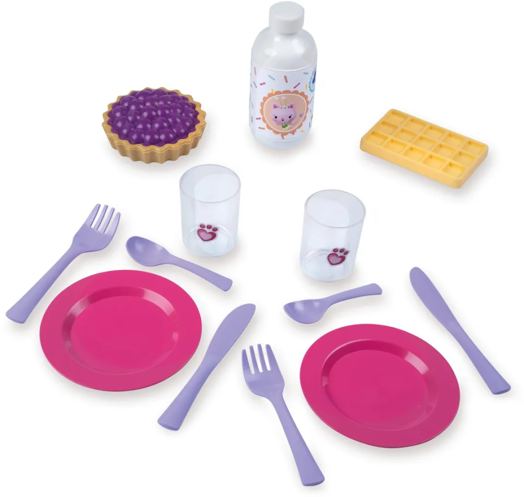 Smoby Gabby's Picknick Mand Speelgoedkeukenaccessoireset Roze - 14-delig