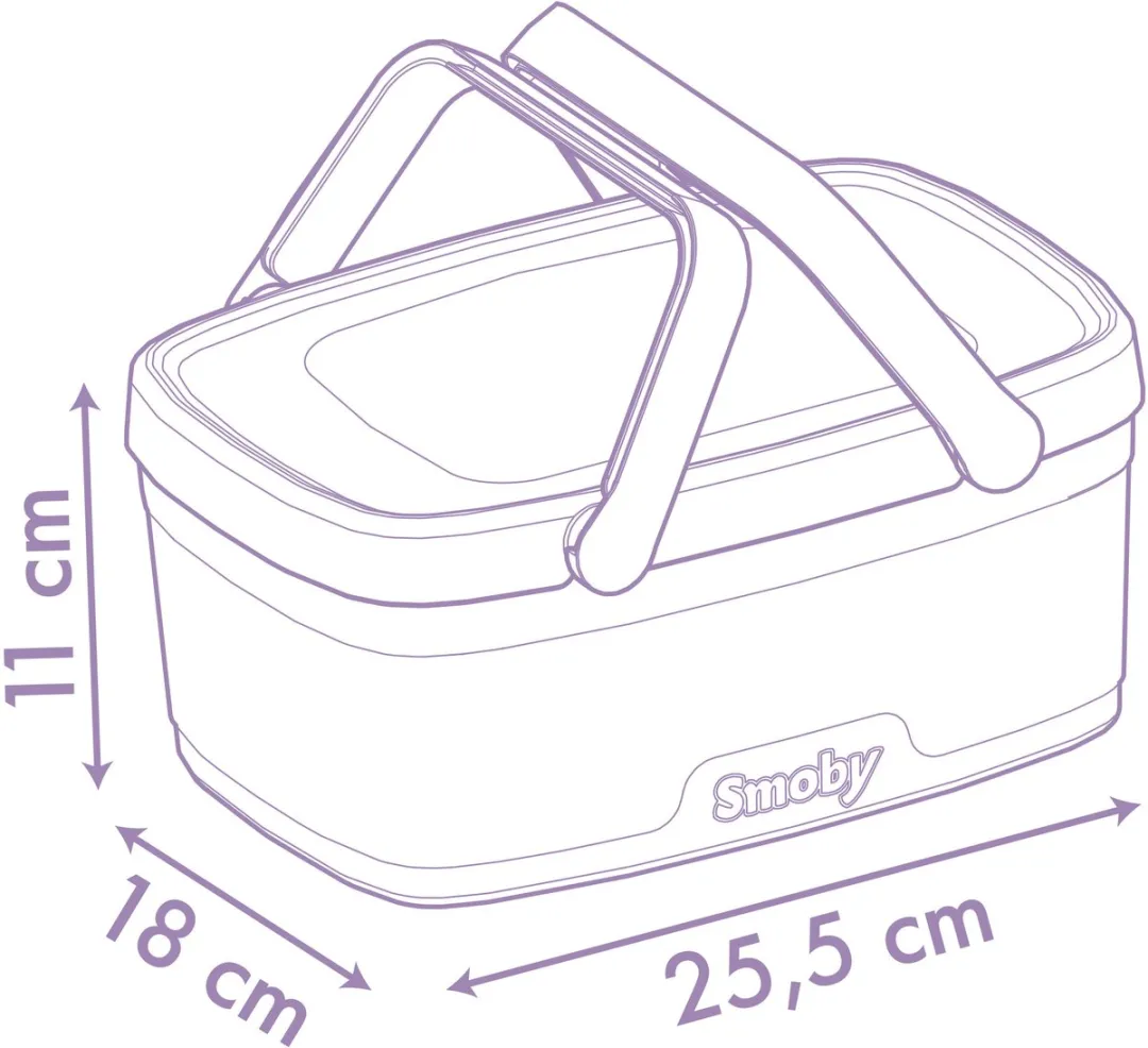 Smoby Gabby's Picknick Mand Speelgoedkeukenaccessoireset Roze