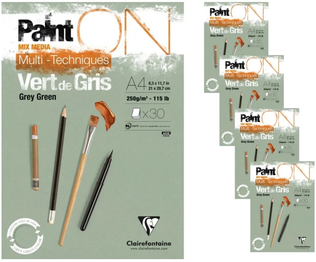 Clairefontaine Paint ON Multi-Techniek Pad A4 250g