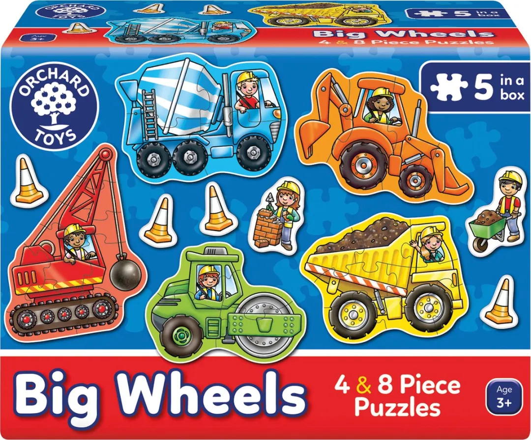 Orchard Toys Big Wheels Bouwvoertuigen Puzzels