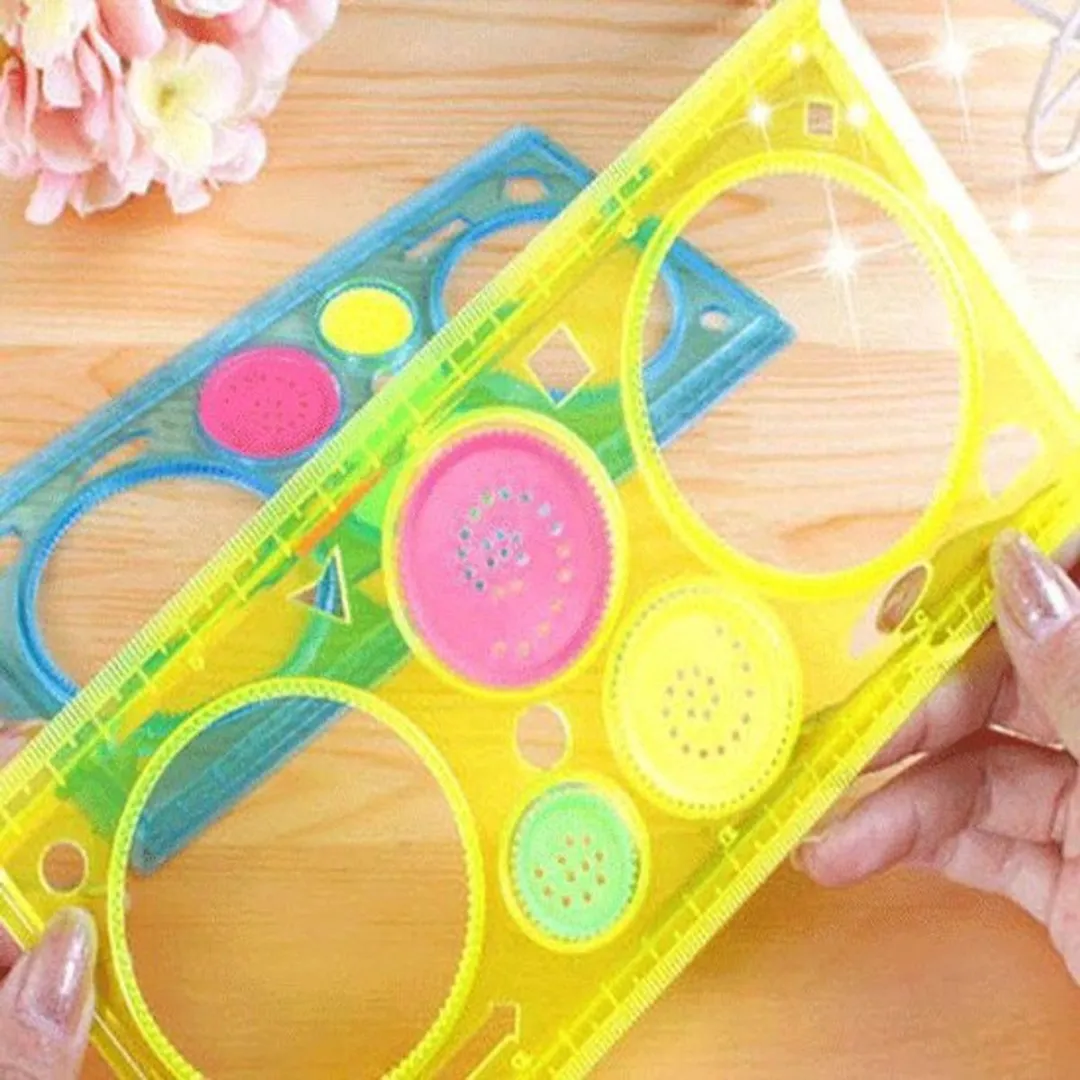 Jono Toys Spirograaf Blauw Tekenhulp - Geometrische Cirkels