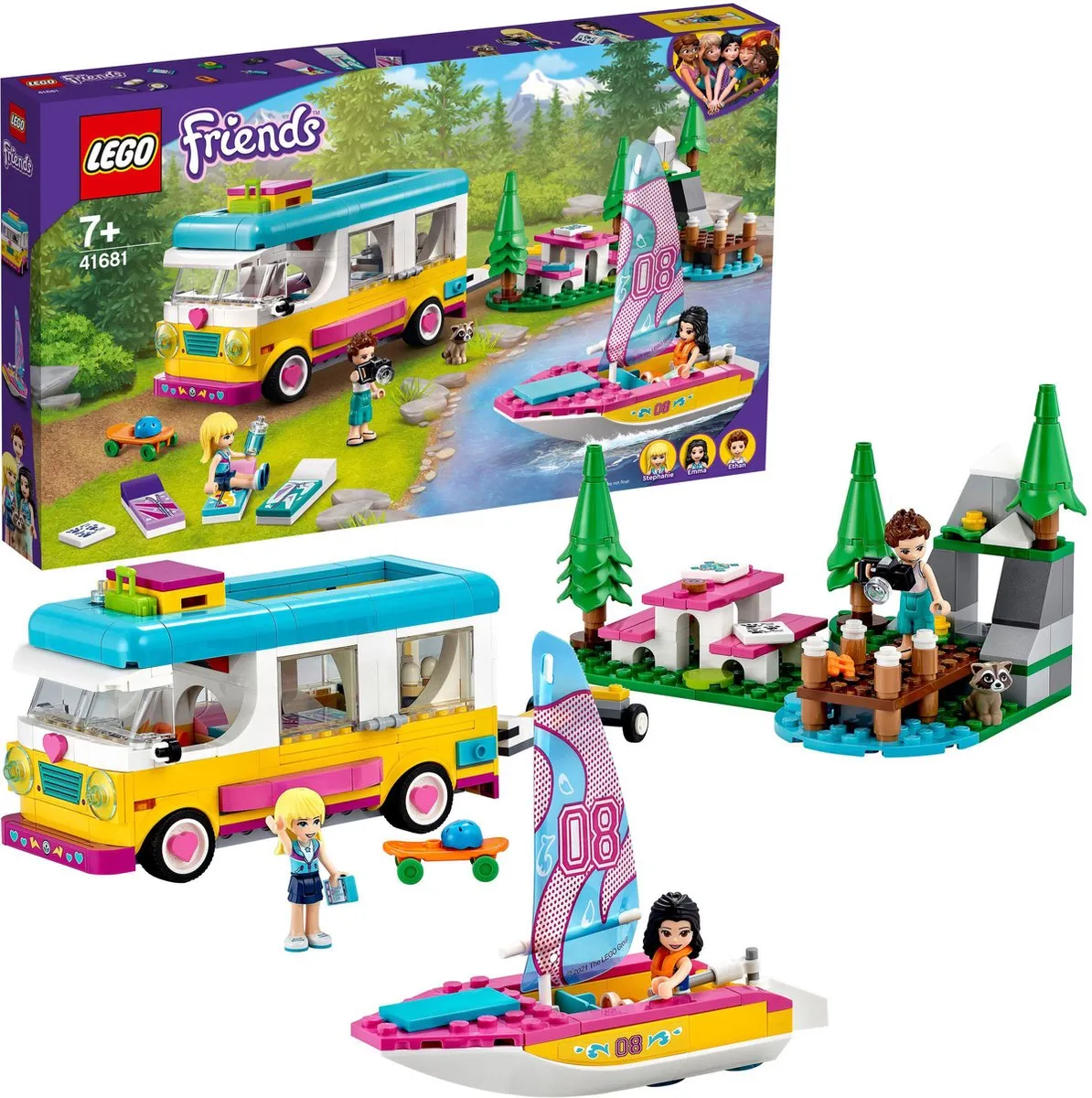 LEGO Friends Boscamper & Zeilboot 41681 - 487 Stukken - afbeelding 3 van 6