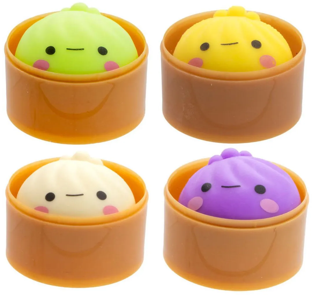Jono Toys Squeezy Dumpling - 12 Stuks - 5,5cm - Multicolor