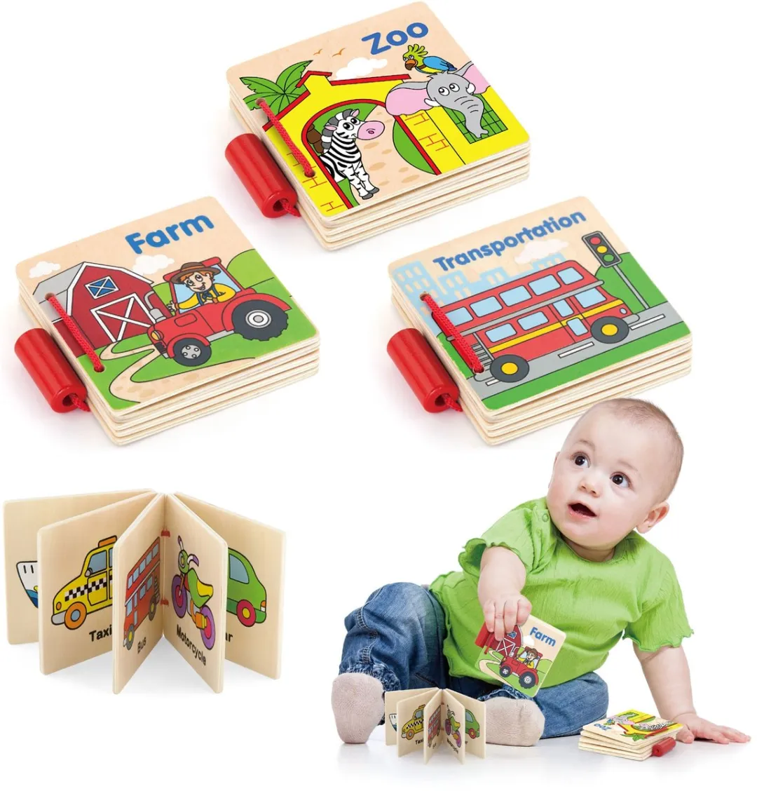 Viga Toys Houten Boekje Boerderij/Dierentuin 50386 - 5 Pagina's