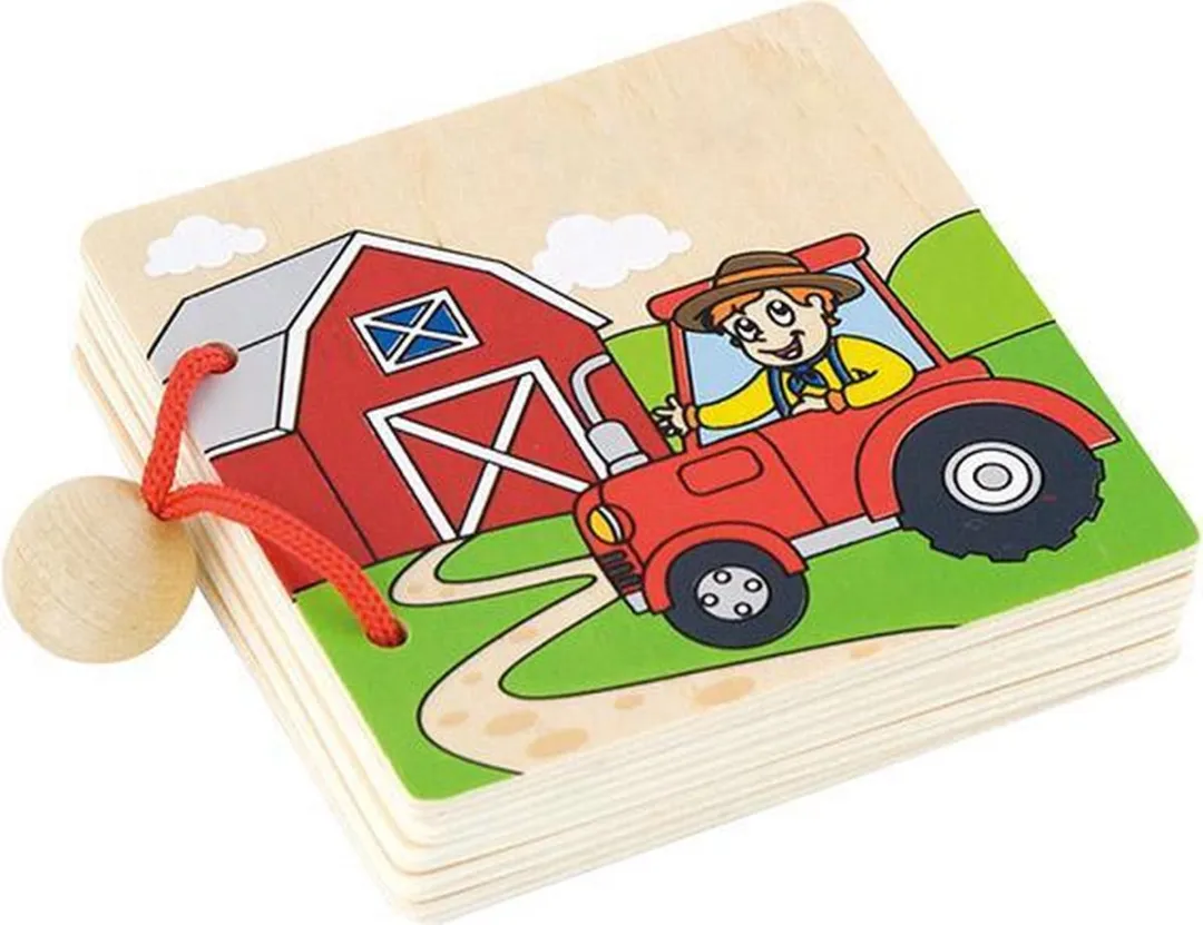 Viga Toys Houten Boekje Boerderij/Dierentuin 50386 - 5 Pagina's