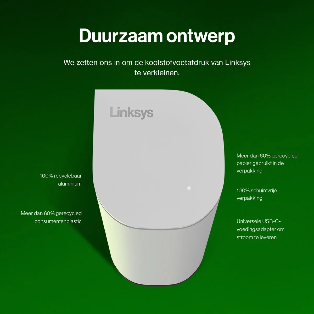 Linksys Velop Micro 7 Mesh WiFi 7 - Wit