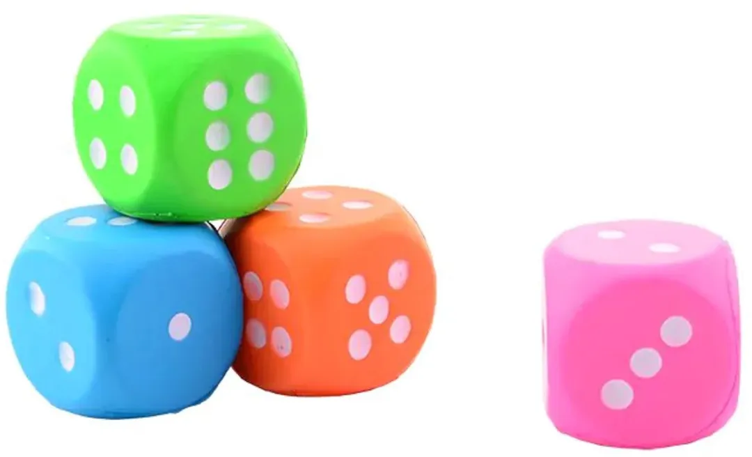 Johntoy Foam Dobbelsteen 7,5cm - Meerkleurig