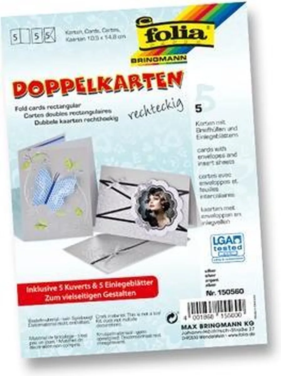 Folia Wenskaarten 105x15cm Silver