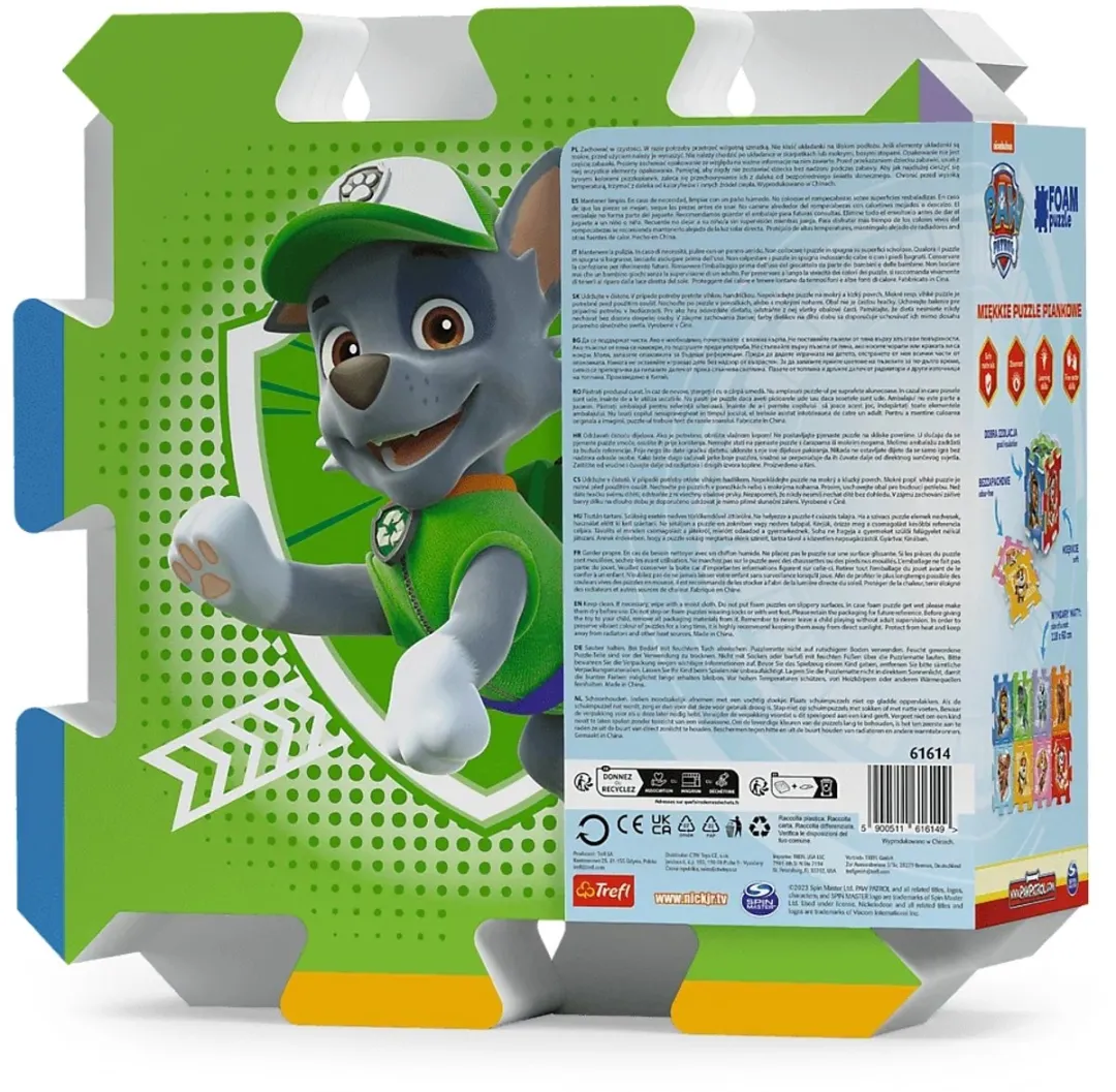 Trefl Paw Patrol Schuim Puzzel Blauw/ Groen/ Wit