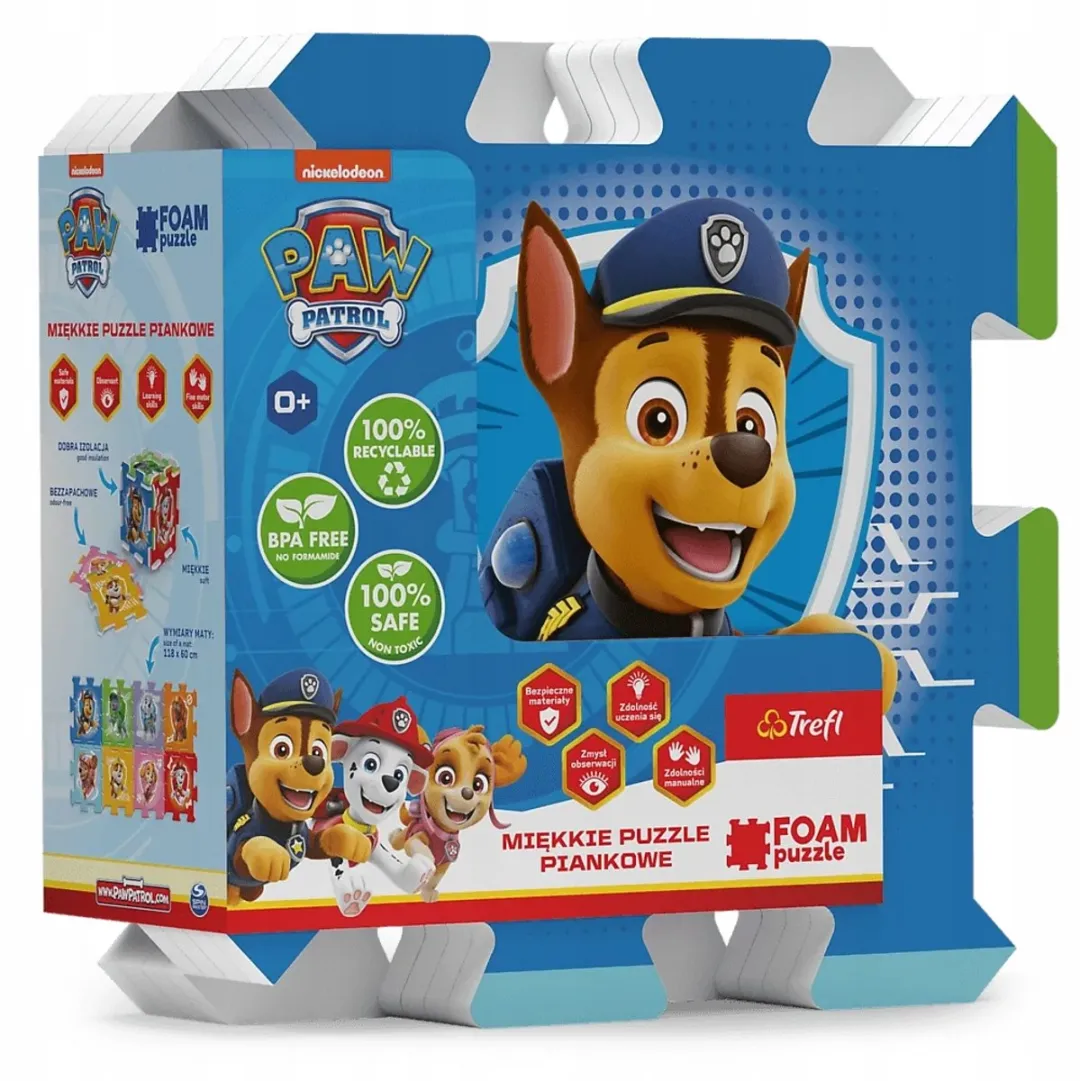 Trefl Paw Patrol Schuim Puzzel Blauw/ Groen/ Wit