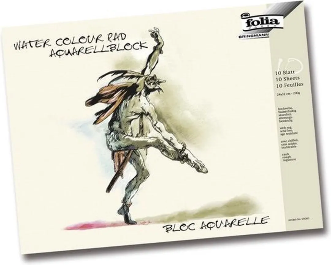 Folia Aquarelblok 18x24cm 10 Vel - 200gr Grof