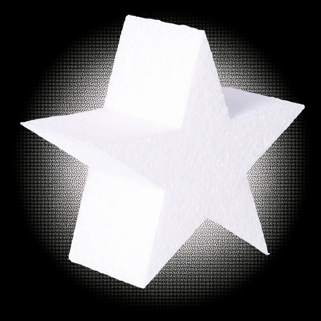 Glorex Hobby Piepschuim Sterren 40x5cm - Wit
