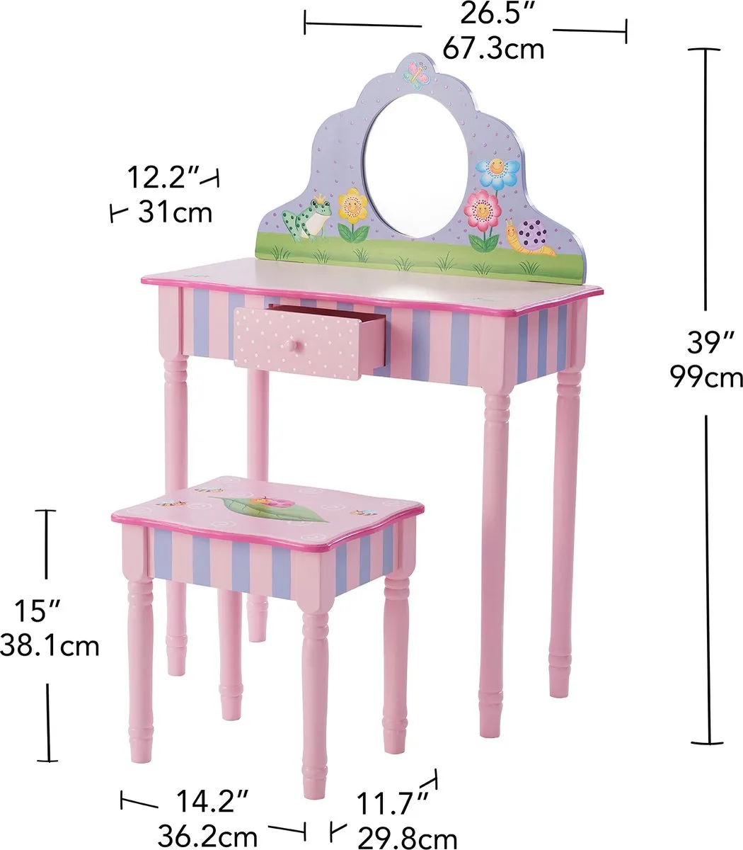 Teamson Kids Magische Tuin Kaptafel - Roze