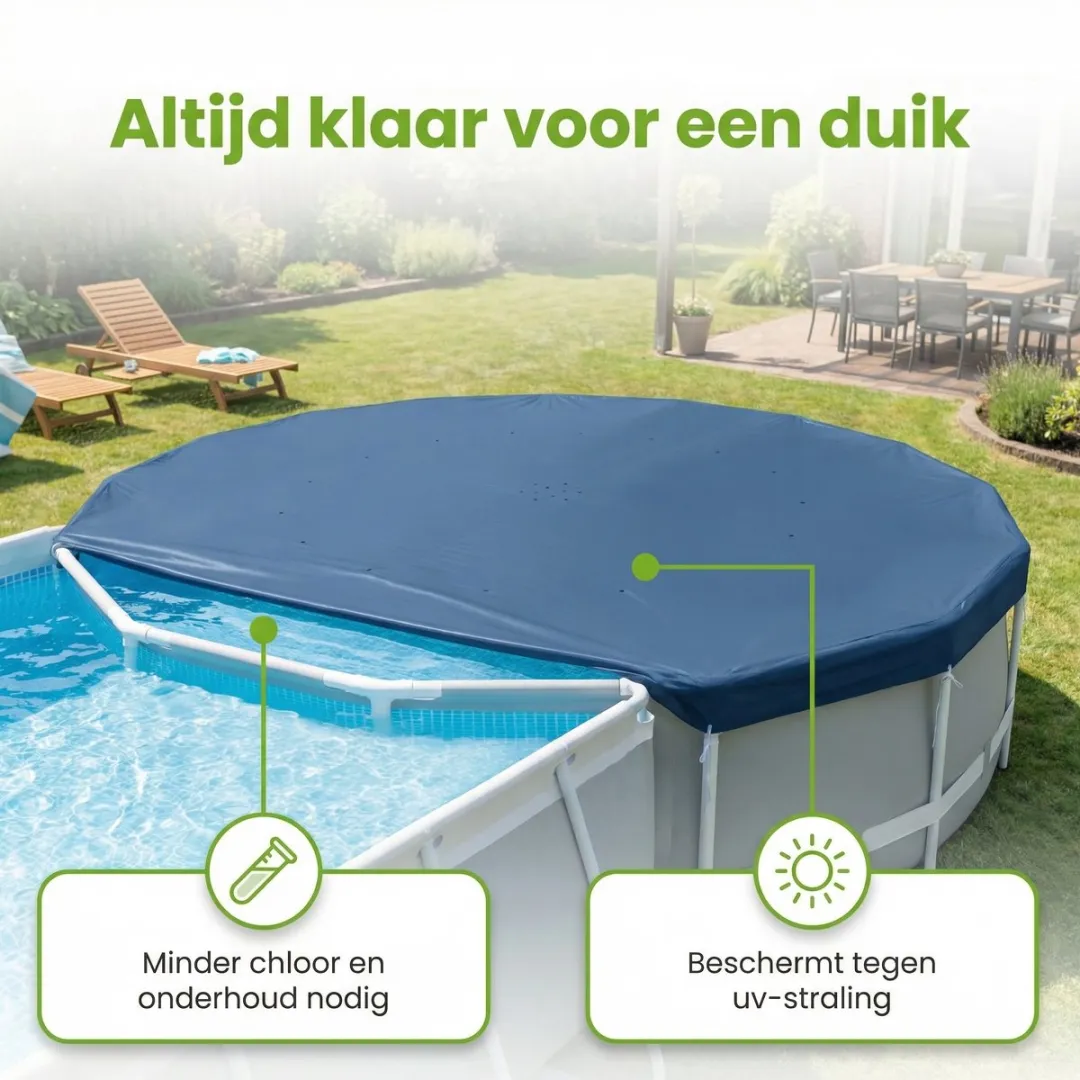 Intex Afdekzeil Round Pool Cover ø457cm - Blauw