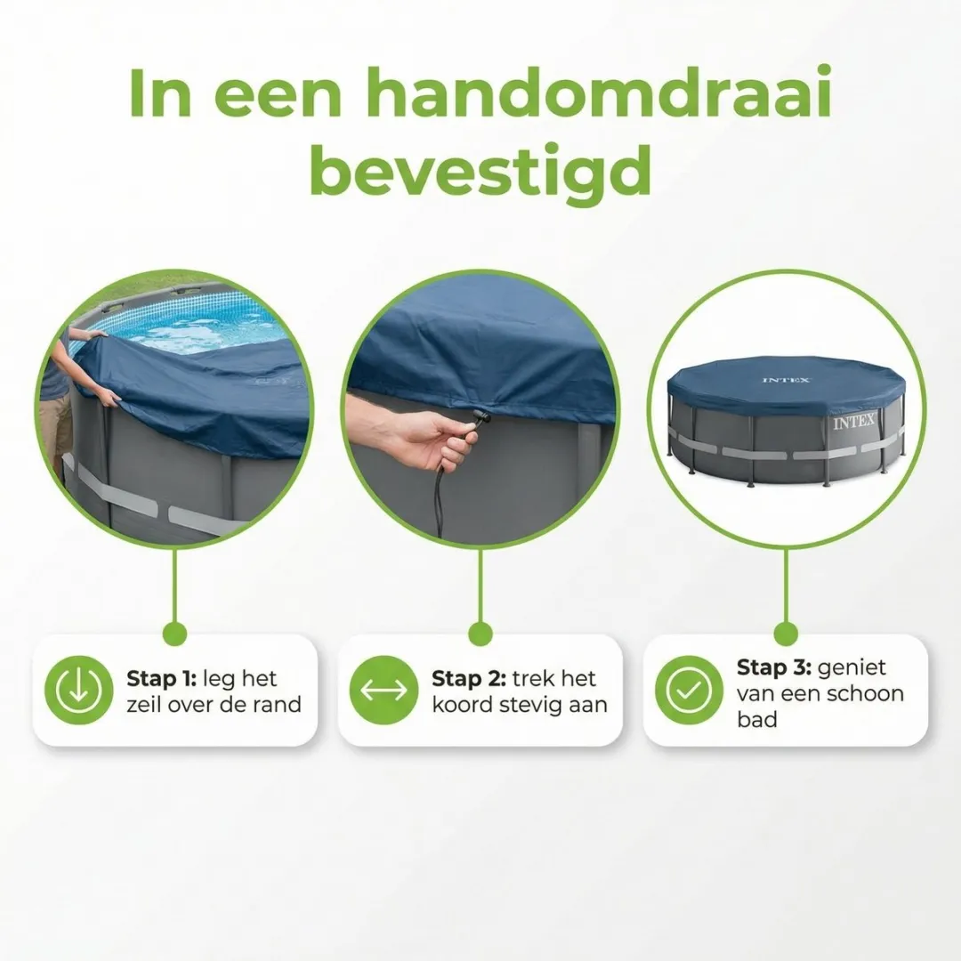 Intex Afdekzeil Round Pool Cover ø457cm - Blauw