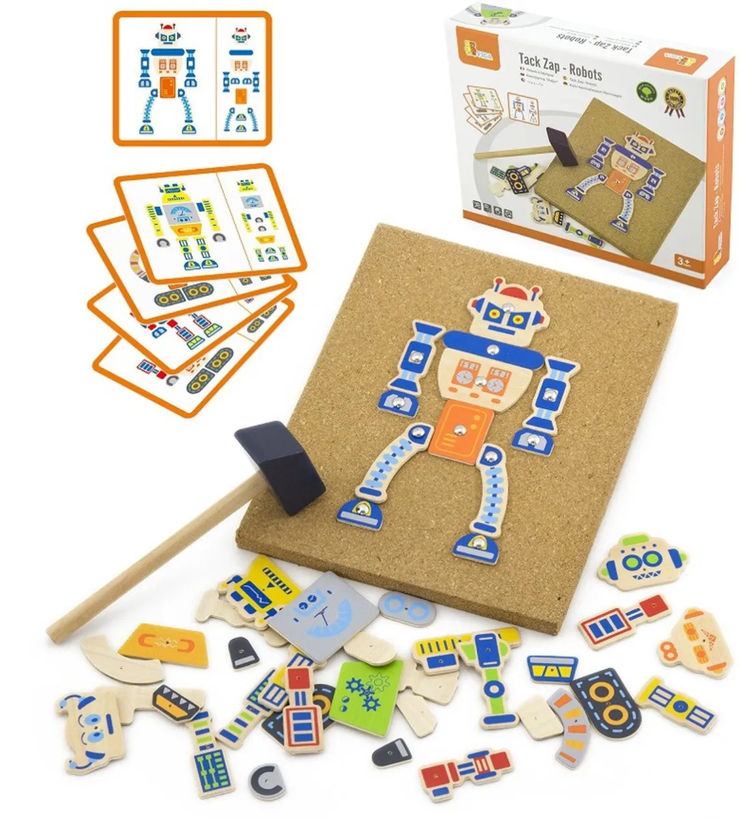 Viga Toys Houten Robot Spijkerspel