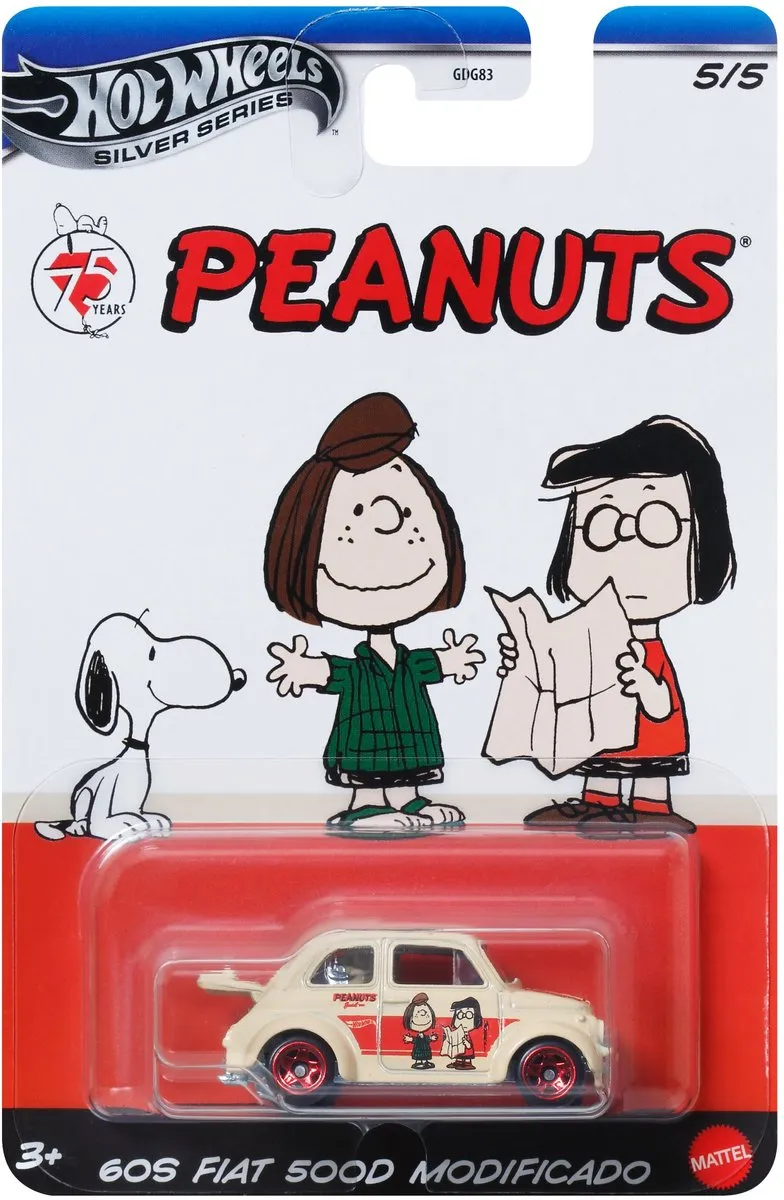 Hot Wheels Peanuts 60s FIAT 500D JCB85