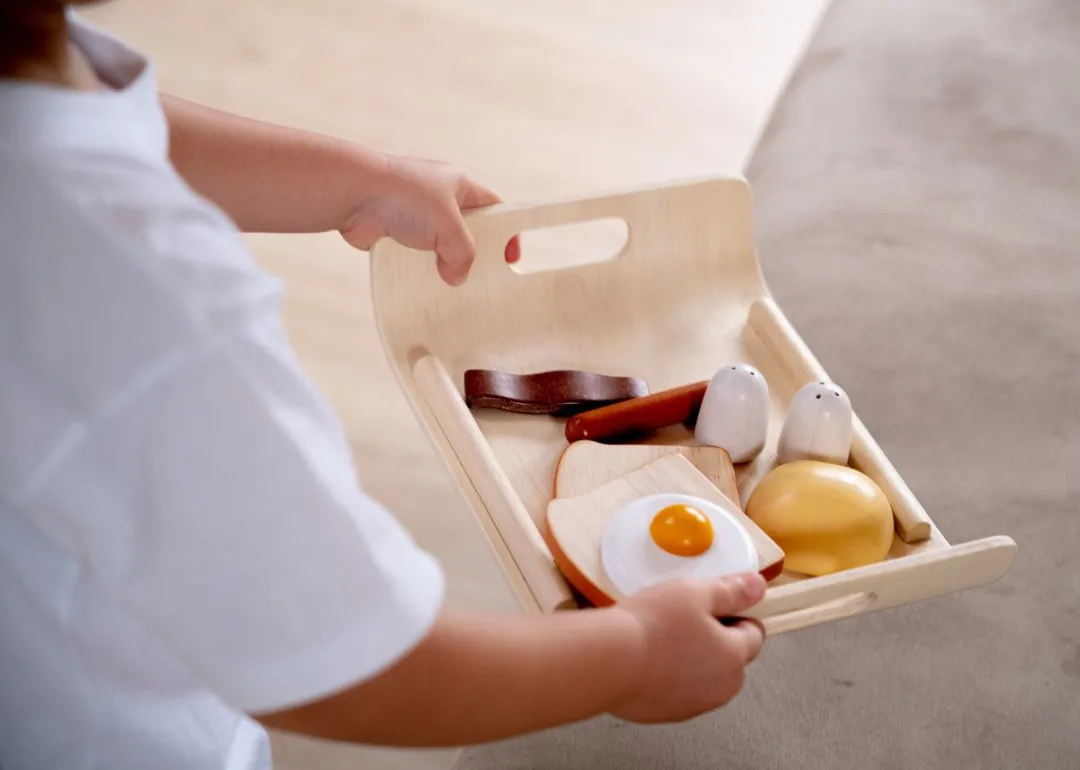 Plantoys Houten Ontbijt Menu - Meerkleurig