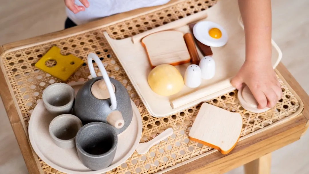 Plantoys Houten Ontbijt Menu - Meerkleurig