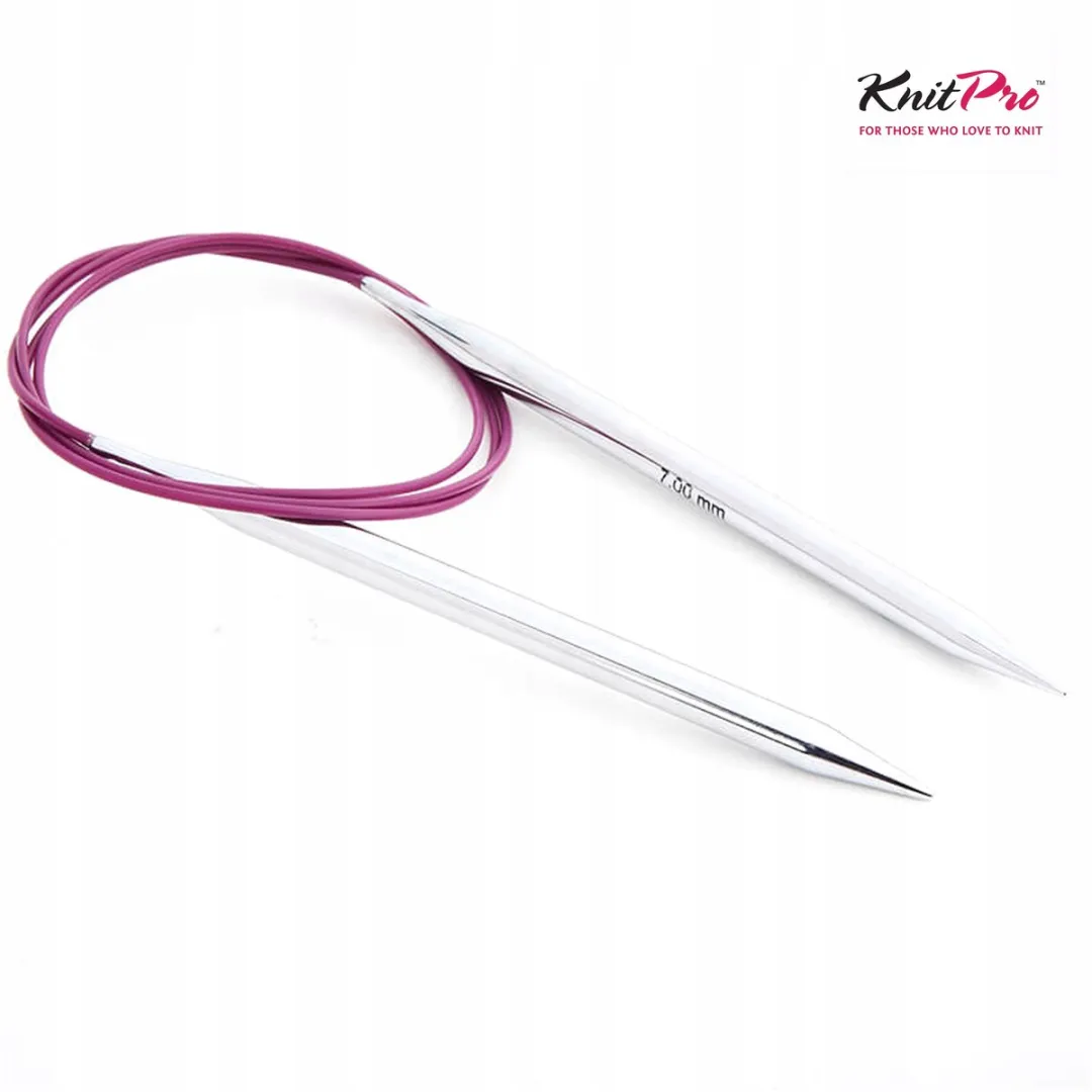 KnitPro Nova Metaalbrinaal 15mm - 100cm - Paars/Zilver