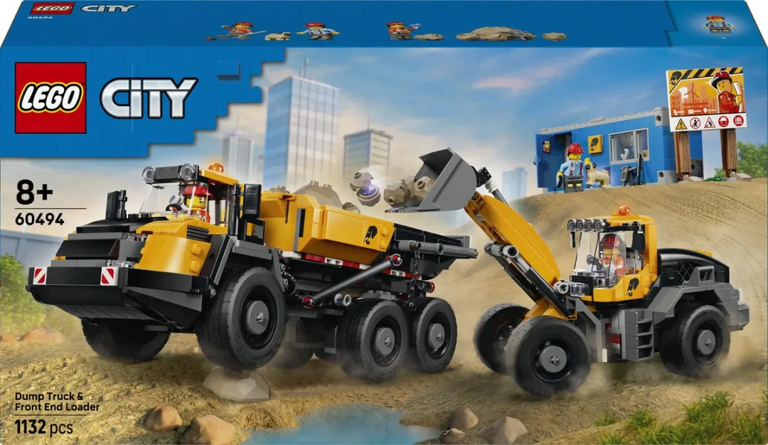LEGO City 60494 Bouwset Bouwplaatsvoertuigen & Kantoor - 1132 Stukken