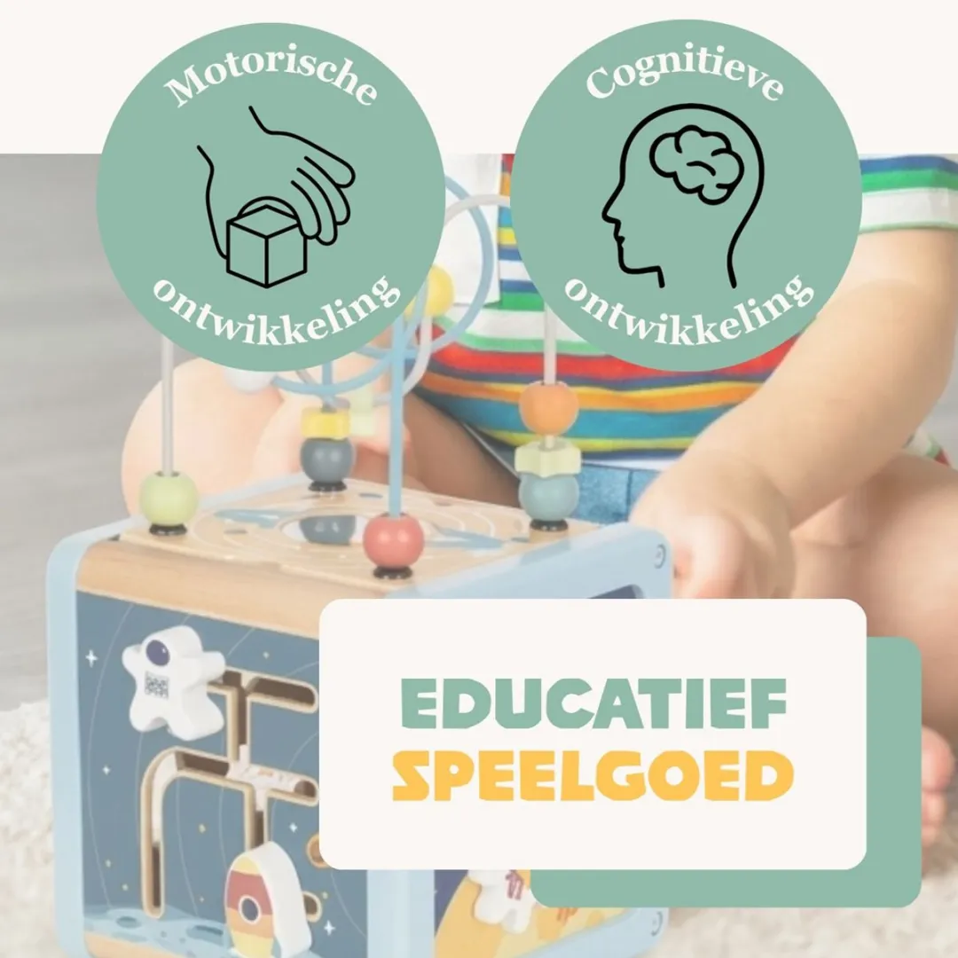 Tooky Toy Activiteitenkubus Ruimte-Thema - Meerkleurig
