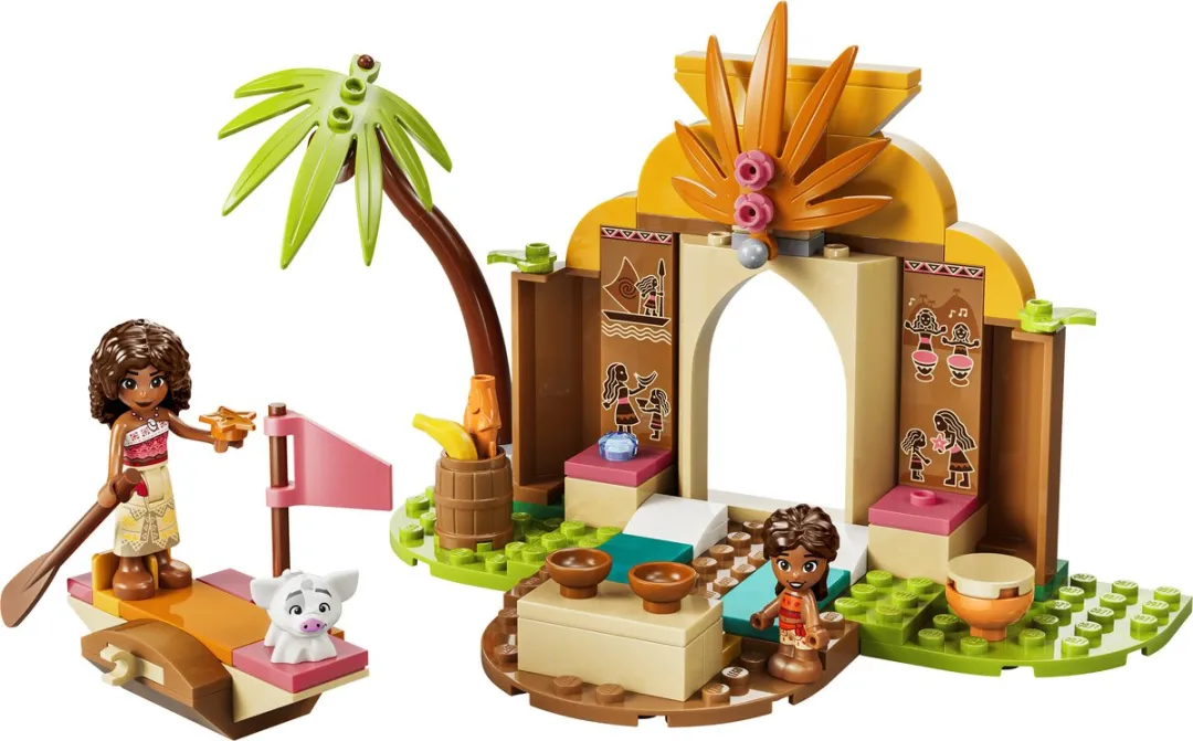 LEGO Disney Vaiana Dorpshuis en Boot 43282 - 85 Stukken - Multicolor
