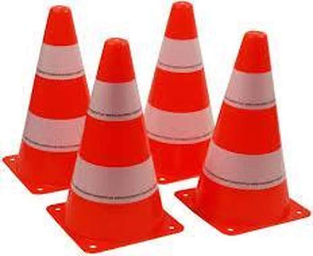 Jonotoys Playfun Verkeerspionnen - 4 Stuks - Meerkleurig