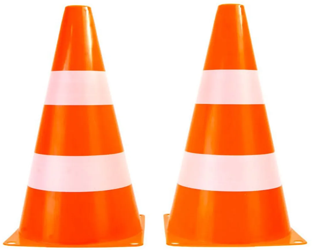 Jonotoys Playfun Verkeerspionnen - 4 Stuks - Meerkleurig