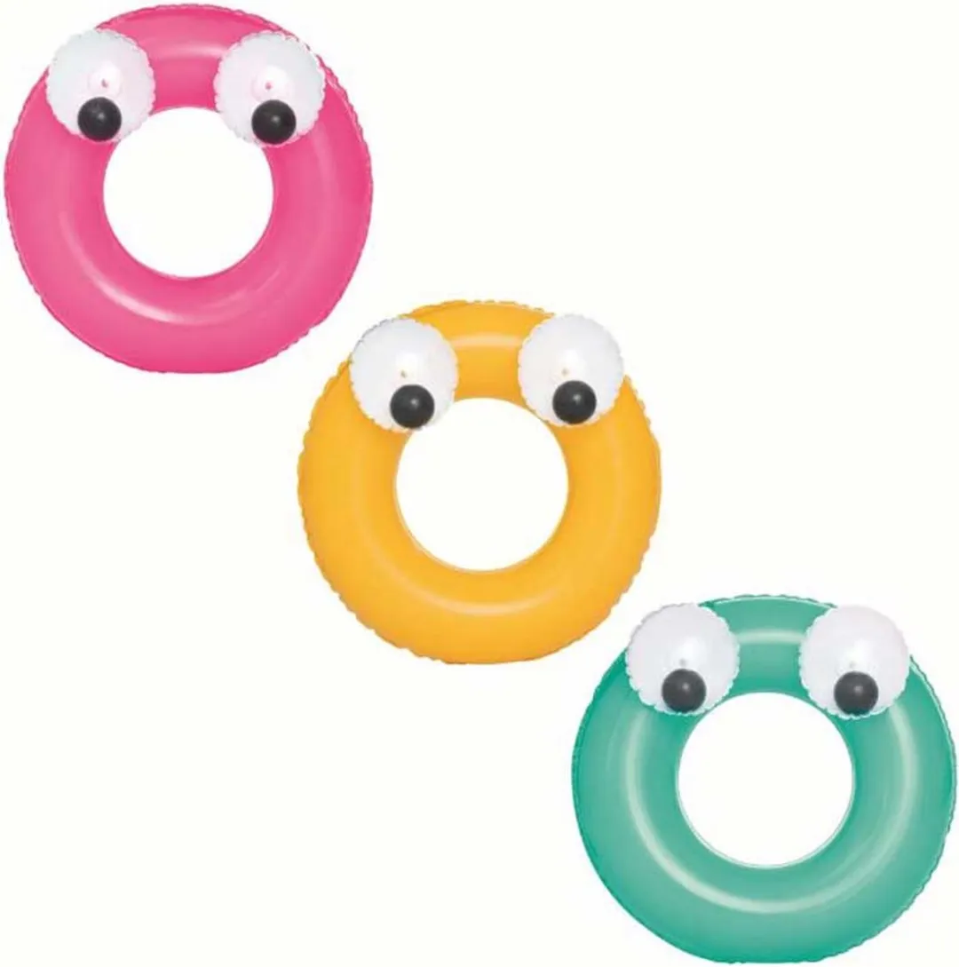 Bestway Bigeye Zwemring 61cm - Roze/Blauw/Gel