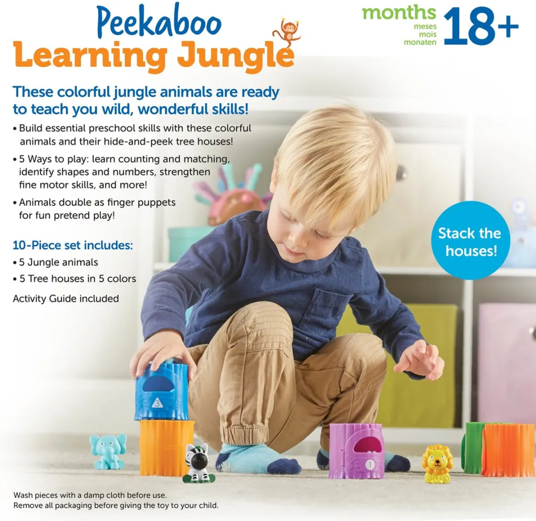 Learning Resources Peekaboo Learning Jungle 950LER6815 - Meerkleurig