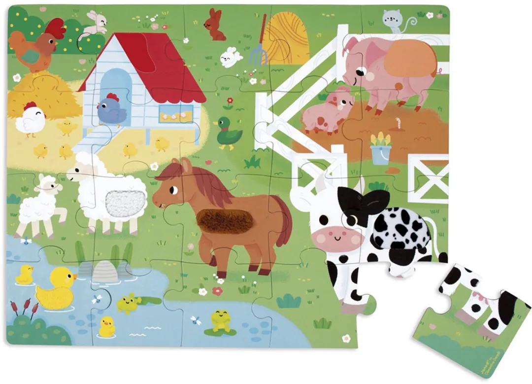 Janod Voelpuzzel Boerderij 20-delig - Meerkleurig