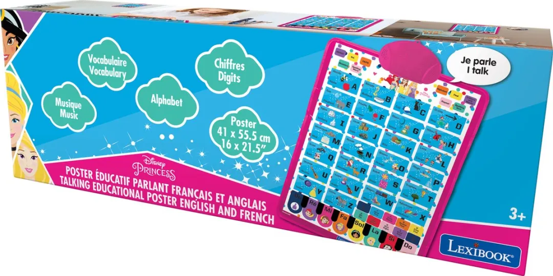 Princess Tweetalige Educatieve Poster JCMAT10DPi1 - Multi Colour
