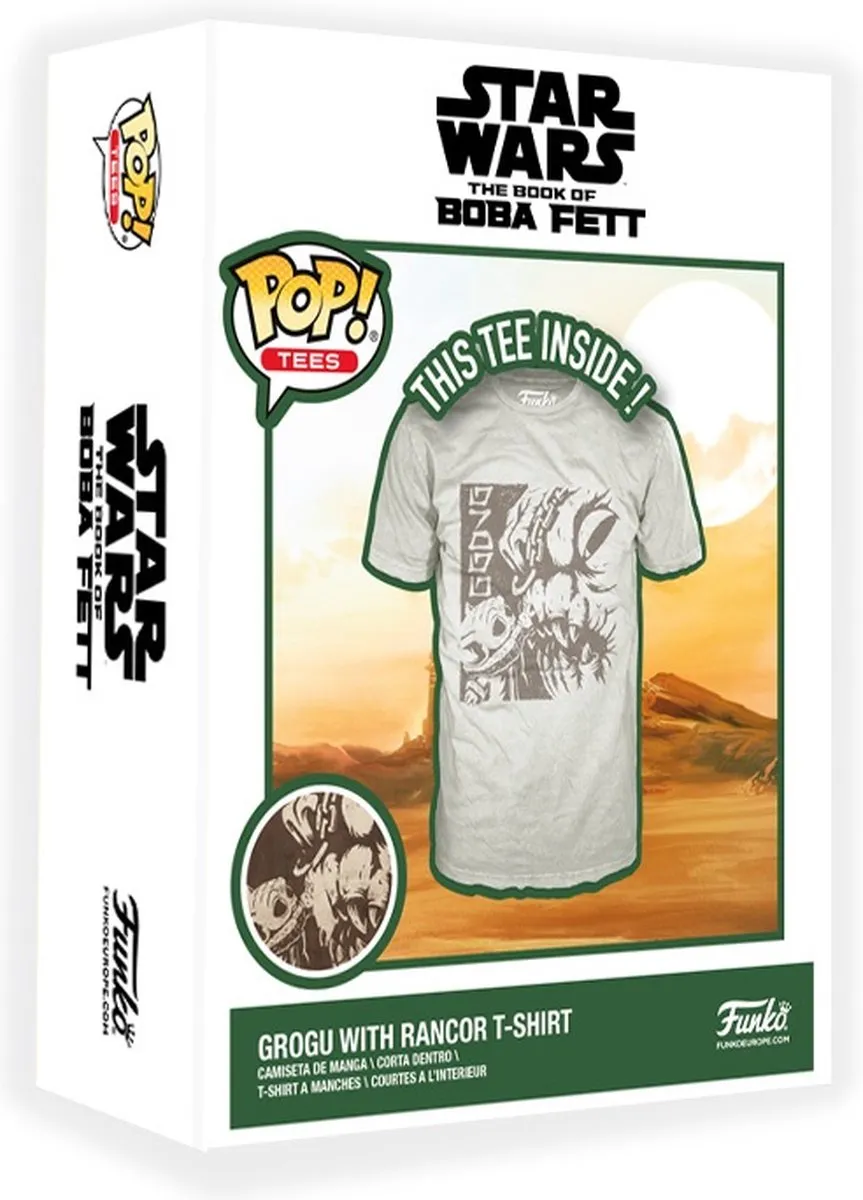 Funko Boxed Tee Star Wars The Mandalorian - Grogu met Rancor - 72738 - Multicolor
