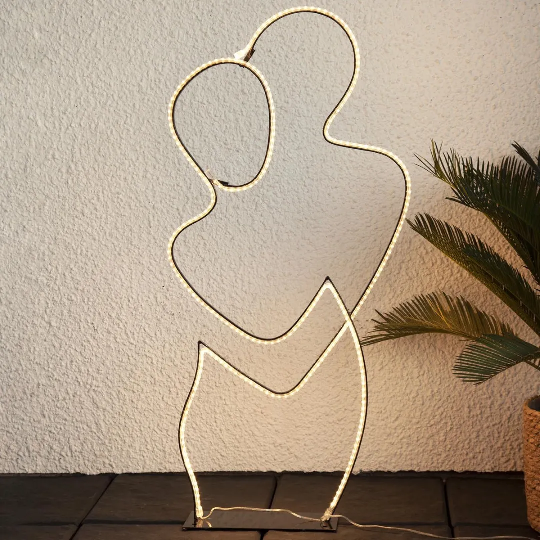 Star Trading Silhouette Grafico LED Paar - 86cm Zwart