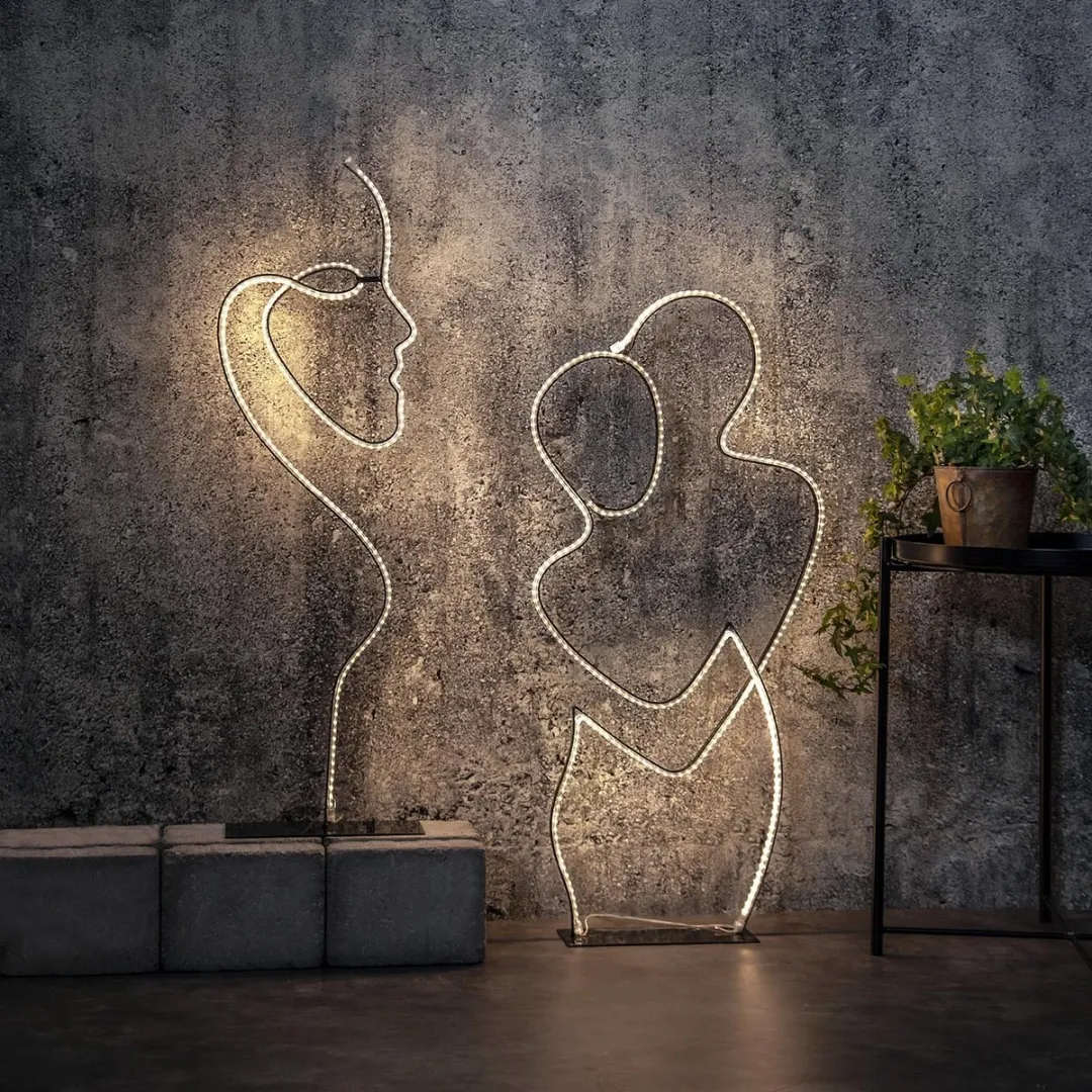 Star Trading Silhouette Grafico LED Paar - 86cm Zwart
