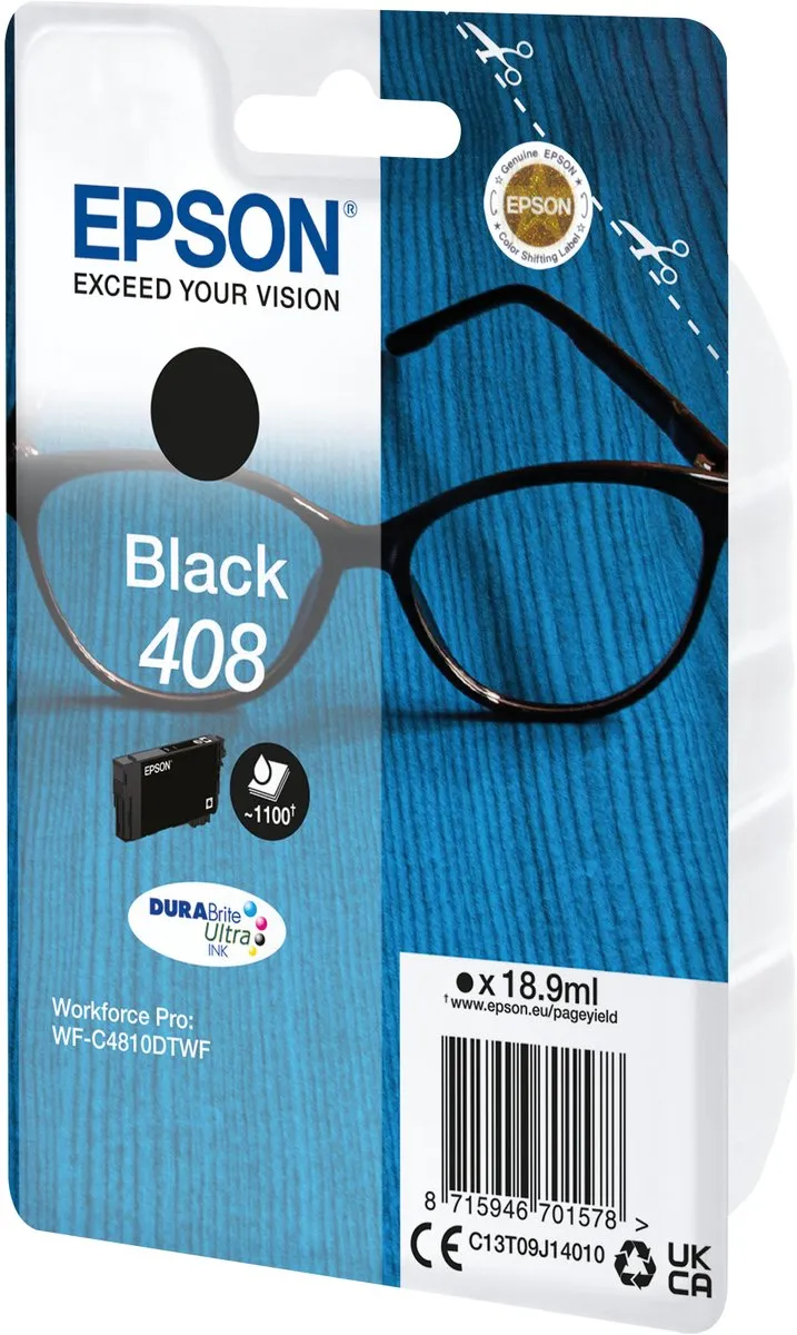 Epson 408 Zwart C13T09J14010 Inktcartridge