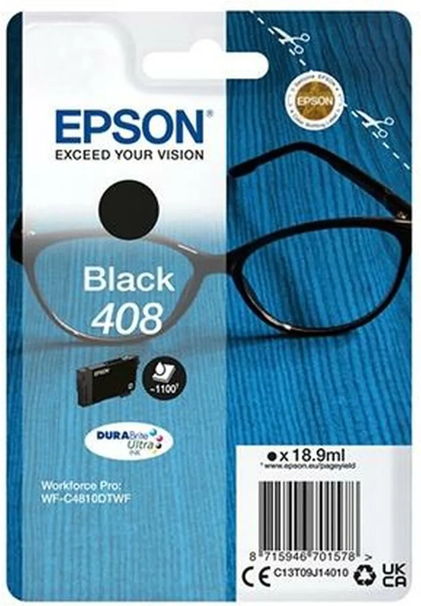 Epson 408 Zwart C13T09J14010 Inktcartridge