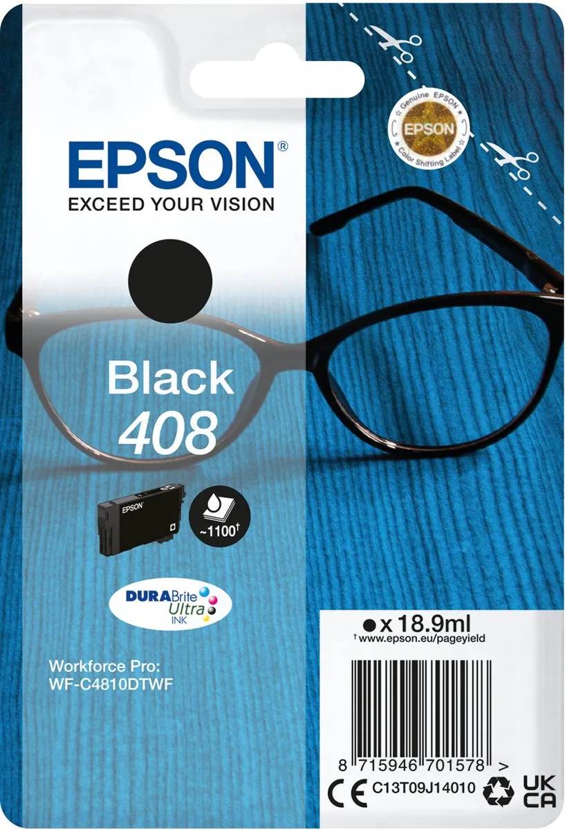 Epson 408 Zwart C13T09J14010 Inktcartridge