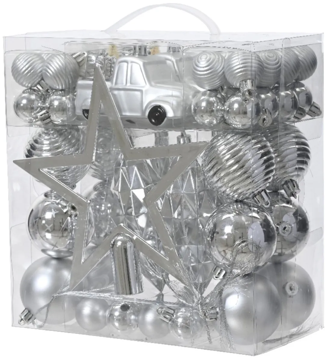 Kaemingk Kerstboomdecoratie Zilver Mixbox