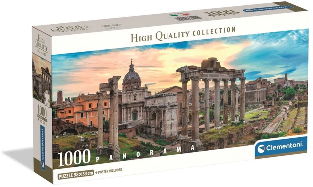 Clementoni Panorama 1000 Rome bij schemering - 1000 Stuks - 98x33cm