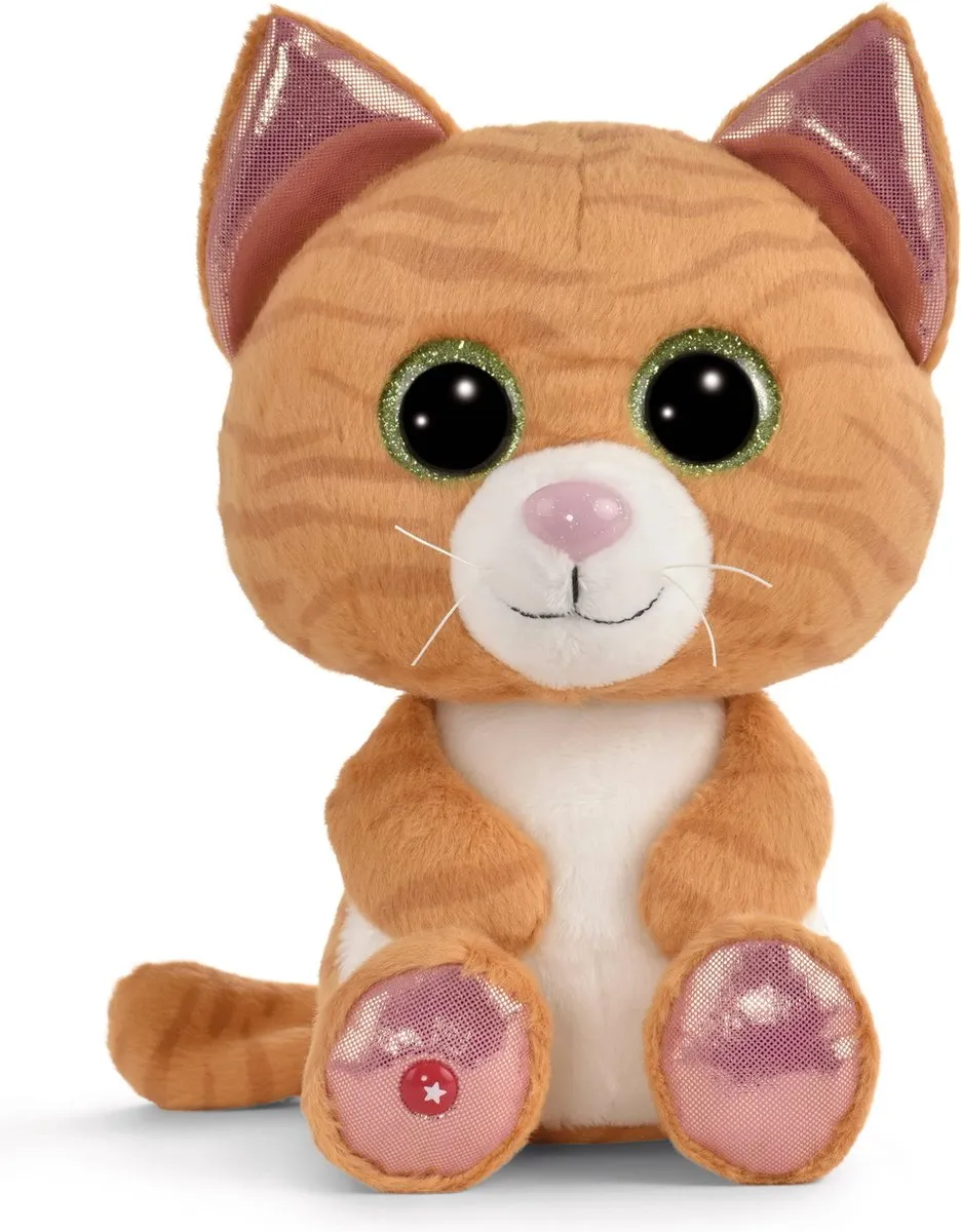Nici Glubschis Getigerd Pluchen Kat 15cm