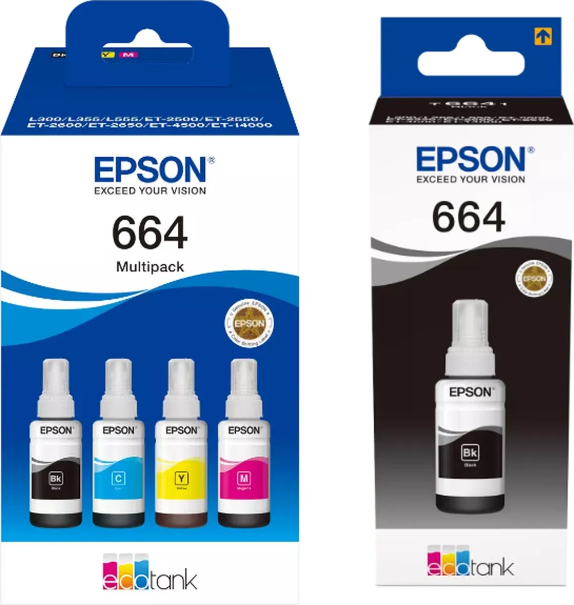 Epson 664 Multipak Inktcartridges - 2x Zwart 70ml