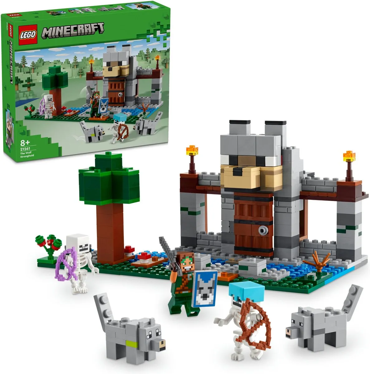 LEGO Minecraft De Wolvenburcht 21261 - 312 Stenen - Blauw