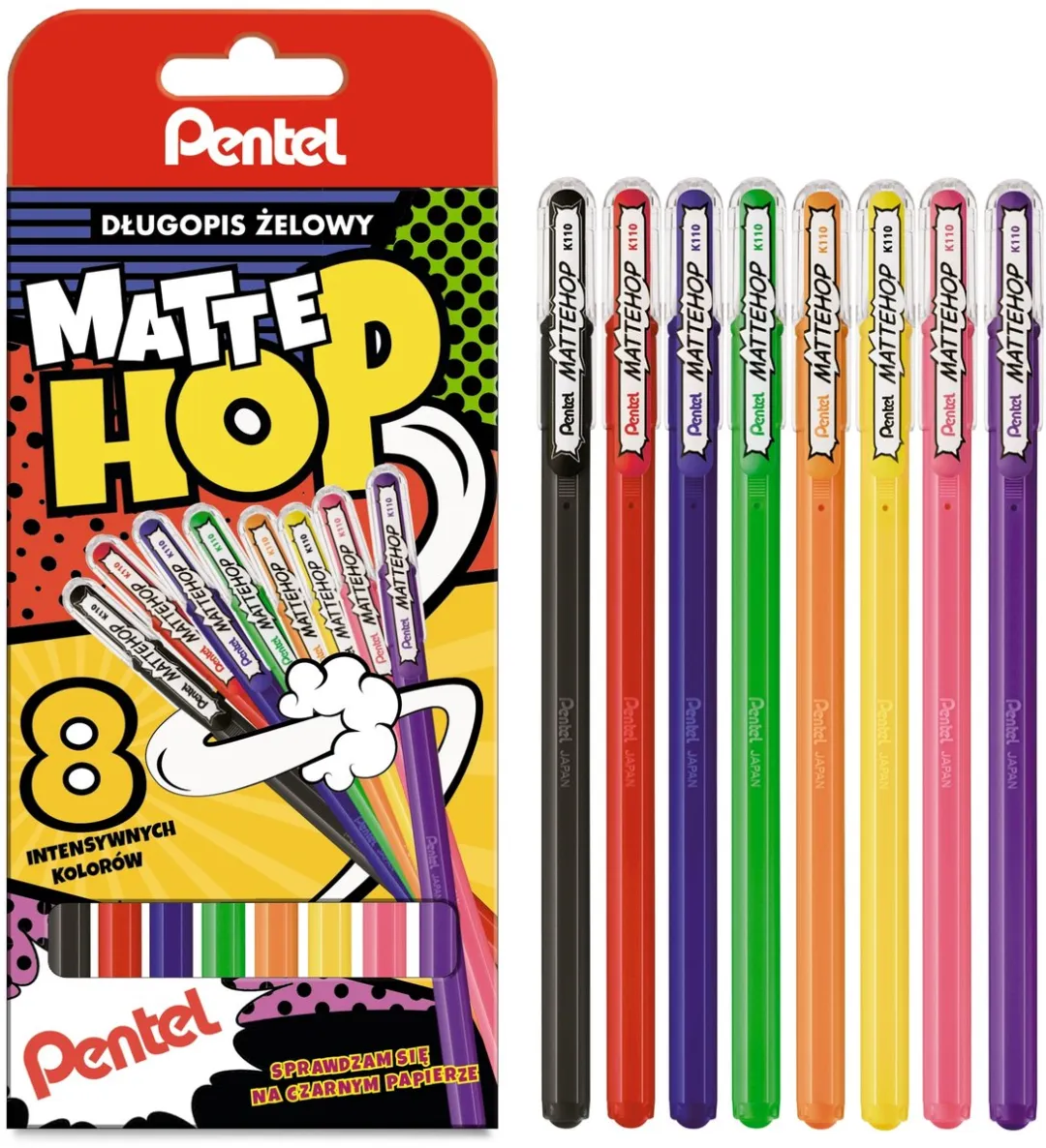 Pentel Mattehop Gelpenset 8-delig - Multicolor