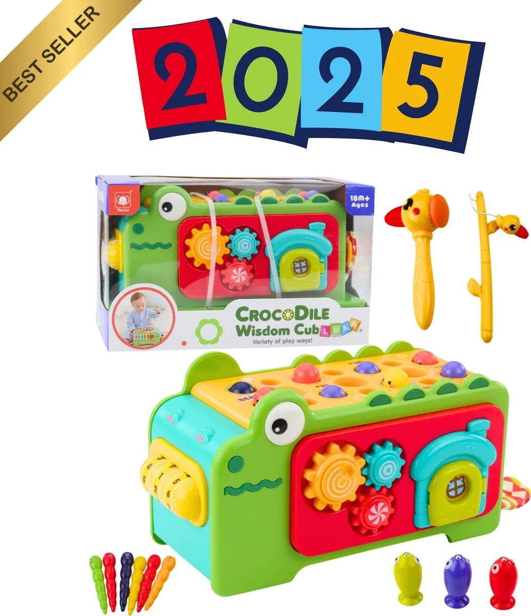 Lean Toys EduPlay Crocodile Sensorische Kubus