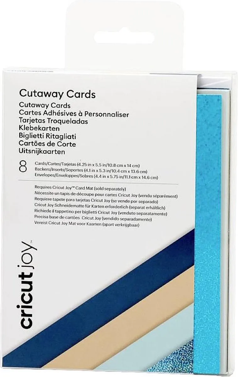 Cricut Joy Cutaway Cards Kaartenset - 8 Stuks - 4 Kleuren