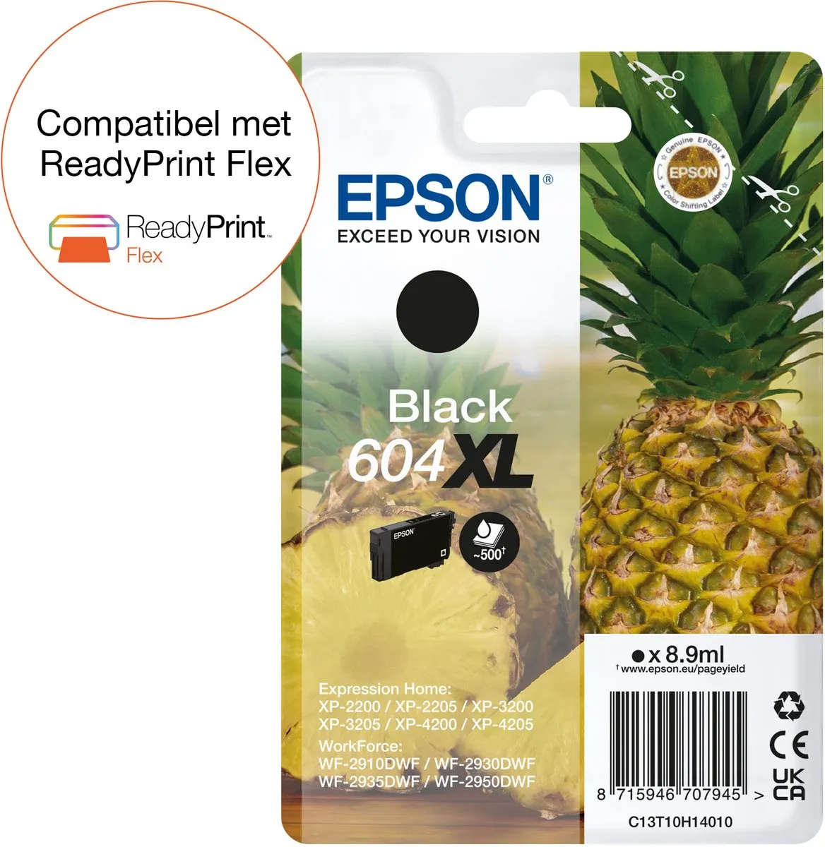 Epson 604XL Inktcartridge - 500 pagina's - Zwart